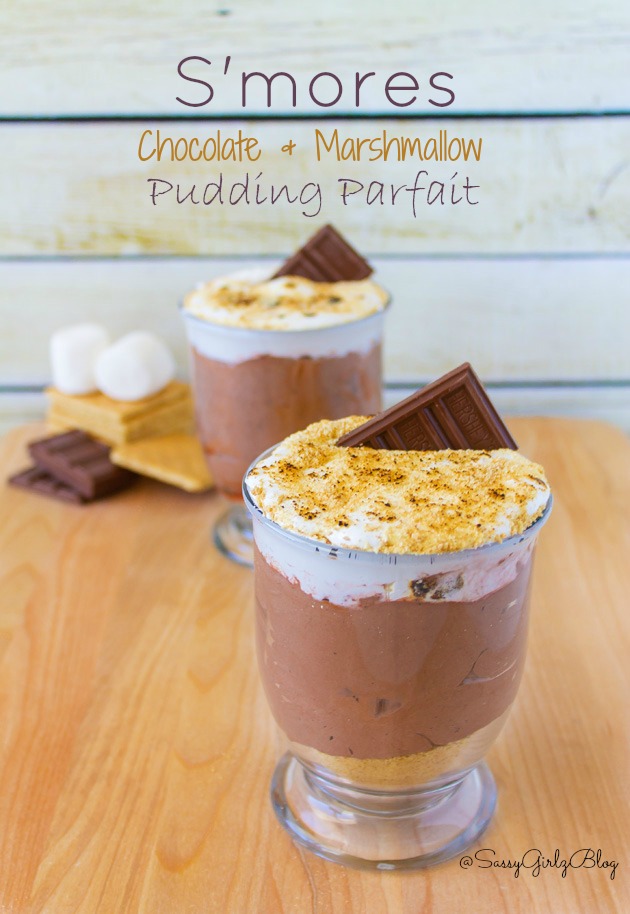 Smores Chocolate Marshmallow Pudding Parfait | Sassy Girlz Blog