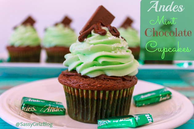 Andes Mint Chocolate Cupcakes | Sassy Girlz Blog