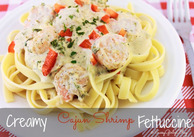 Creamy Cajun Shrimp Fettuccine | Sassy Girlz Blog #15MinuteSuppers