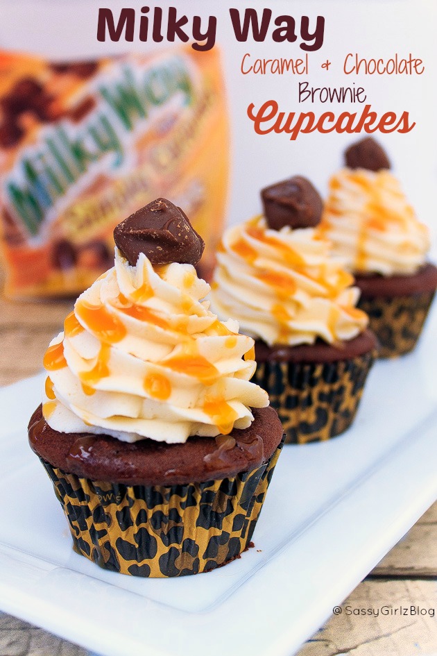 Milky Way Caramel and Chocolate Brownie Cupcakes | Sassy Girlz Blog