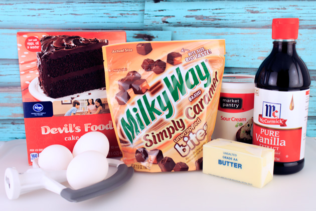 Milky Way Brownie Cupcakes Ingredients