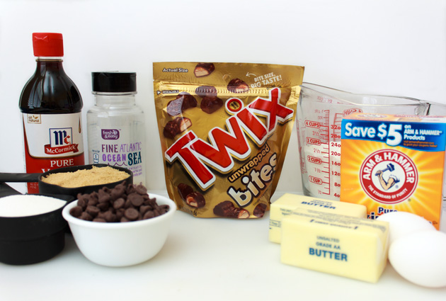 Twix Caramel & Chocolate Cookie Bars Ingredients