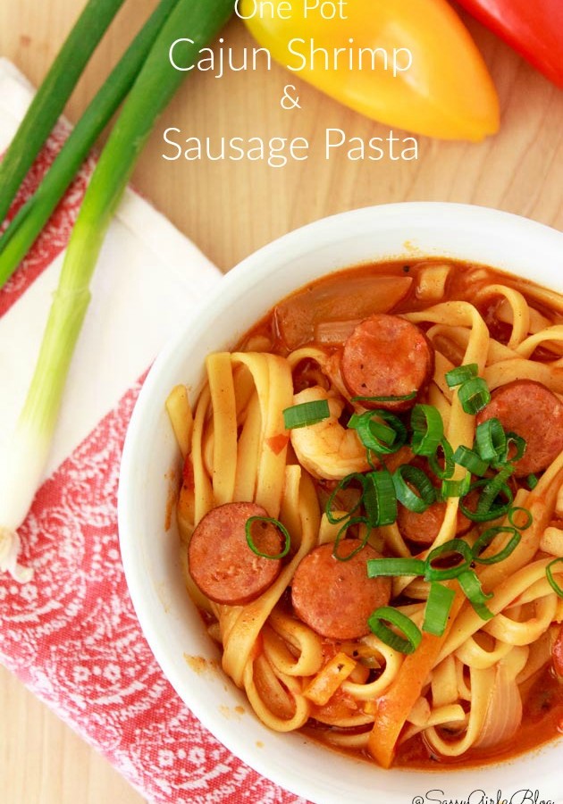 One Pot Cajun Shrimp and Sausage Pasta | Sassy Girlz Blog